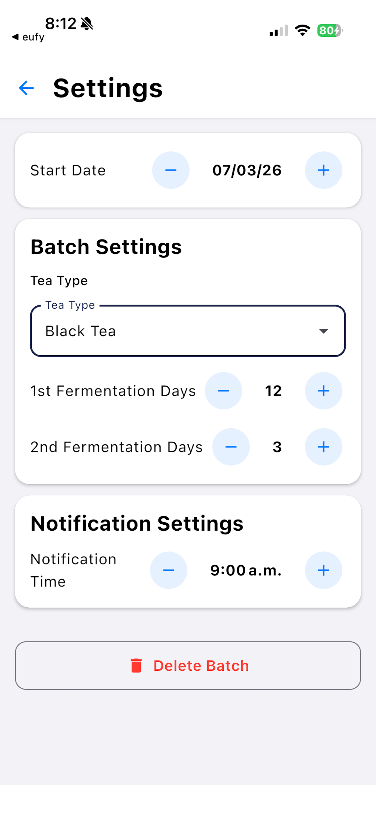 Kombu Time app screenshot - Widgets